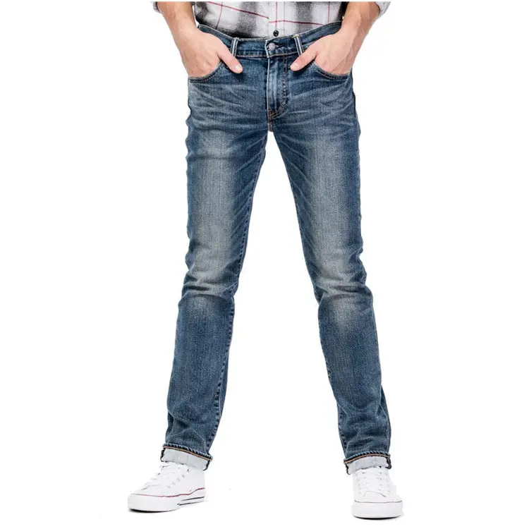 Jeans en denim pour homme, modèle masculin, slim, vente en gros, sans marque, style pantalon, fabriqué en chine