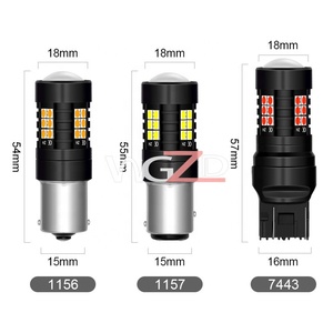 新しい<span class=keywords><strong>LED</strong></span>カーフォグランプ303021SMD 1156/11577443ストロボフラッシュBA15sライトドライビングライトシグナルランプブレーキランプDRL21Wハイパワー