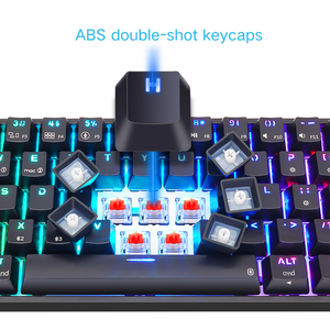 Teclado mecánico PBT de 68 teclas, miniteclado retroiluminado RGB, interruptores para videojuegos gateron, programable - Product Image 2