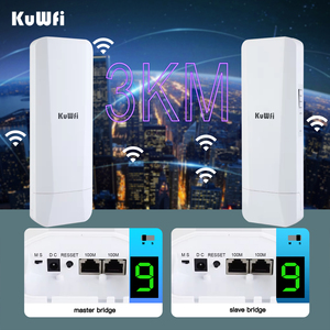 KuWFi 450Mbps internet inalámbrico PTP acceso wifi punto a multipunto al aire libre IP65 3KM puente inalámbrico para red wifi al aire libre - Product Image 5