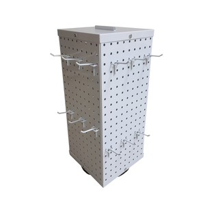Tienda minorista de punto de venta, Mostrador de mesa personalizado giratorio pequeño de 4 lados, estante de exhibición de metal - Product Image 4