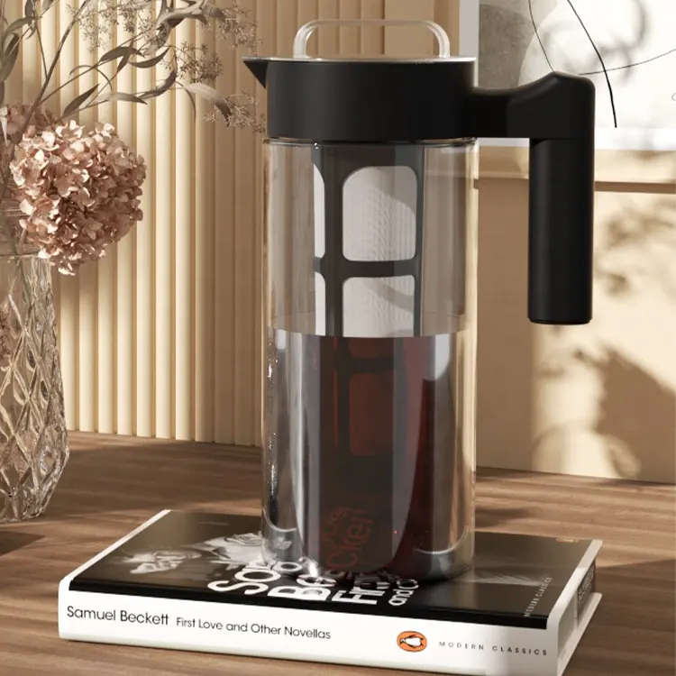 Máquina de café francesa Iced Cglass de dupla utilização, resistente a altas temperaturas, para uso doméstico, fermentação fria