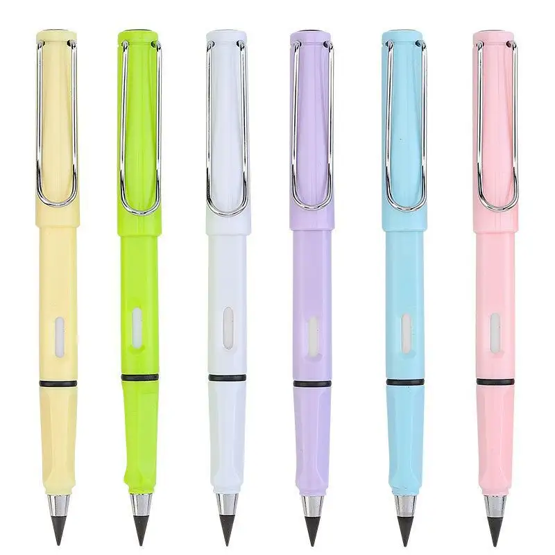 No ink for long-lasting writing new alloy pen head not dirty hand black technology HB plastic eternal pencil