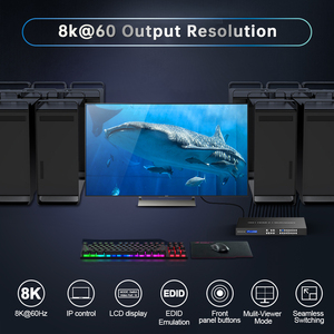 HDMI2.1 8k60 4K120Hz 16 puertos Interruptor sin costuras Multivisor Soporte EDID RS232 Downscaler Con 4 modos para pantalla LED/proyector - Product Image 4