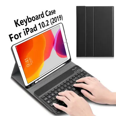 Pelindung Keyboard Grosir dengan Dudukan Pena, Keyboard BT Magnetik Dapat Dilepas untuk Ipad 10.2/ Air3 10.5