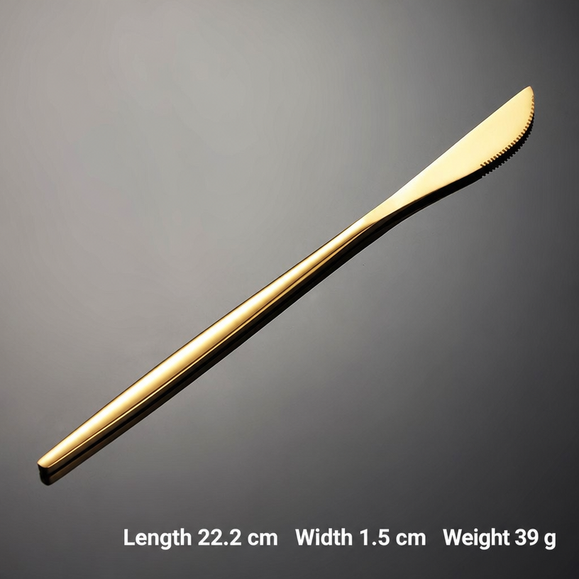 Coltello da Cena Oro Specchiato