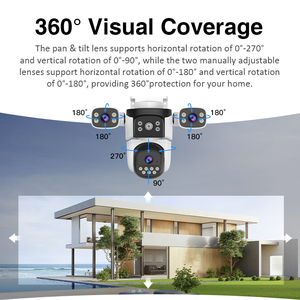 Private Model 4G Network Smart CCTV Home Security <strong>Camera</strong> with Three Lens Auto Tracking Detection Night Vision and CMOS Sensor - Product Image 3