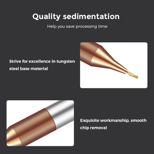 HRC55 Tungsten karbür topu burun mikro frezeler 2-Flute CNC makinesi araçları ile freze kesicisi özel ODM desteği - Product Image 5