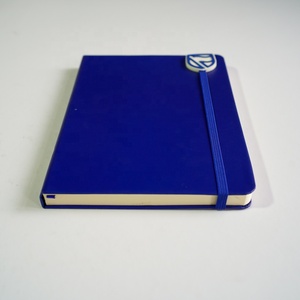 Custom Practical Work Meeting Unlined Handmade Texture Jotter <strong>Notebook</strong> <strong>With</strong> Rubber Shield on <strong>Elastic</strong> Band - Product Image 4