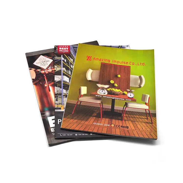 CMYK boyama seyahat dergisi dergileri ciltli parlak laminasyon özel ev mobilya dergisi ürün resim broşürü