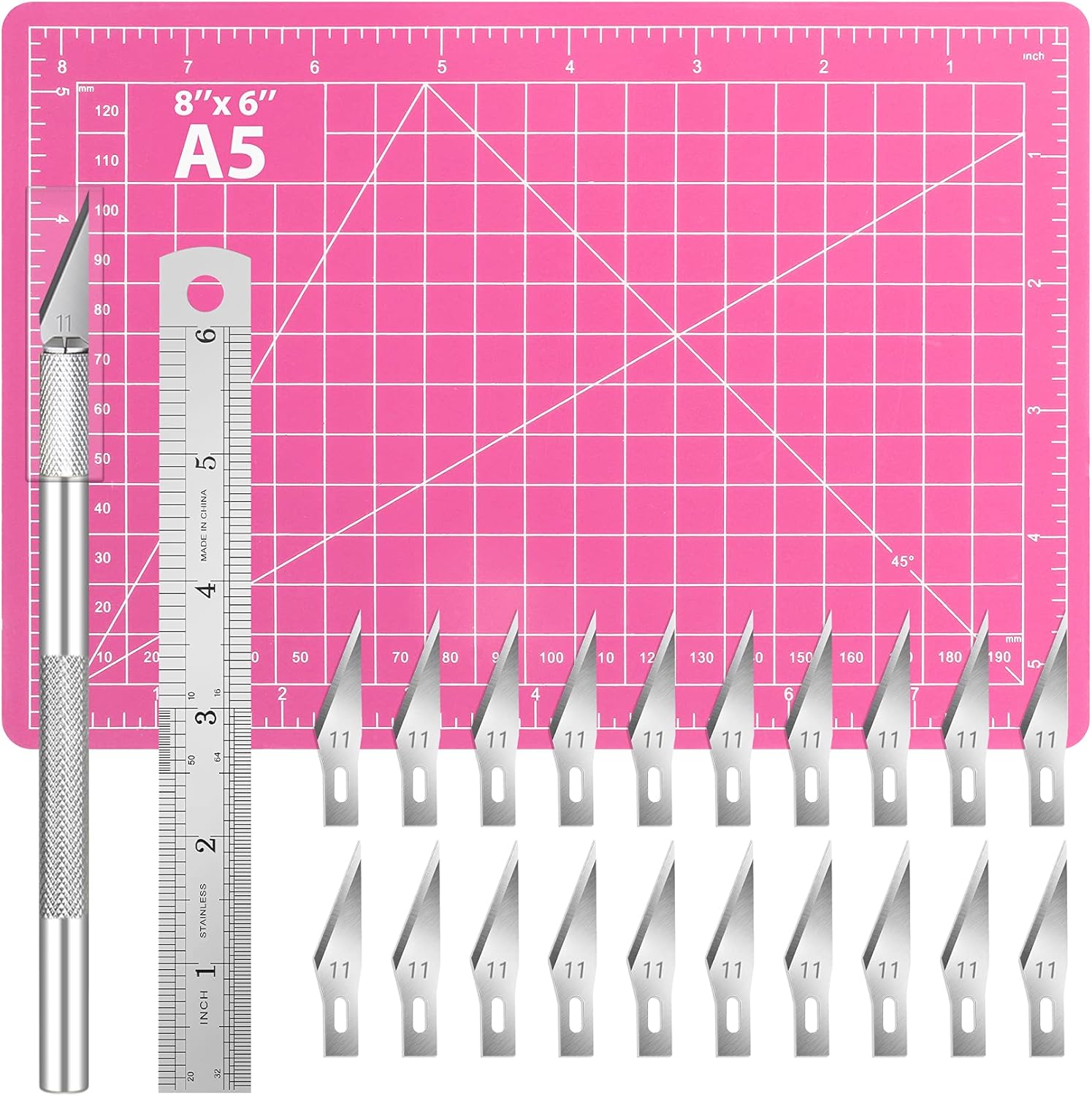 A5 rose-25 pièces