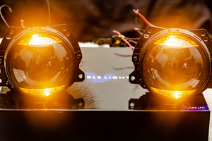 סופר בהיר M17 <span class=keywords><strong>LED</strong></span> רכב הנורה <span class=keywords><strong>H4</strong></span> אלומיניום כוס 55W מקרן עדשת פנס Bi DRL <span class=keywords><strong>Led</strong></span> פנס