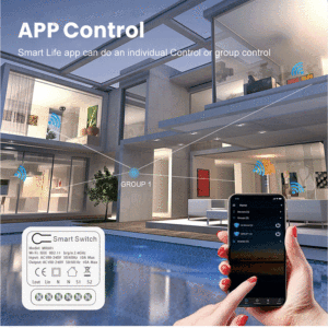 Alexa google ev ses kontrolü kablosuz Mini 16A 2way Tuya Diy akıllı WiFi anahtarı akıllı yaşam App ev otomasyonu uzaktan kontrol - Product Image 4