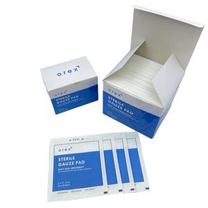 創傷ケア用の高品質の医療用滅菌ガーゼパッド展開エッジカスタマイズガーゼ綿棒 - Product Image 5