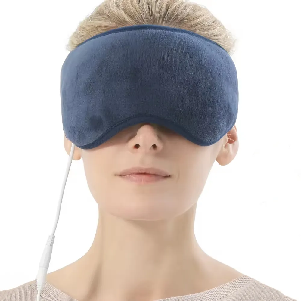 Masque pour les yeux chauffant USB amovible avec graines de lin à l'intérieur