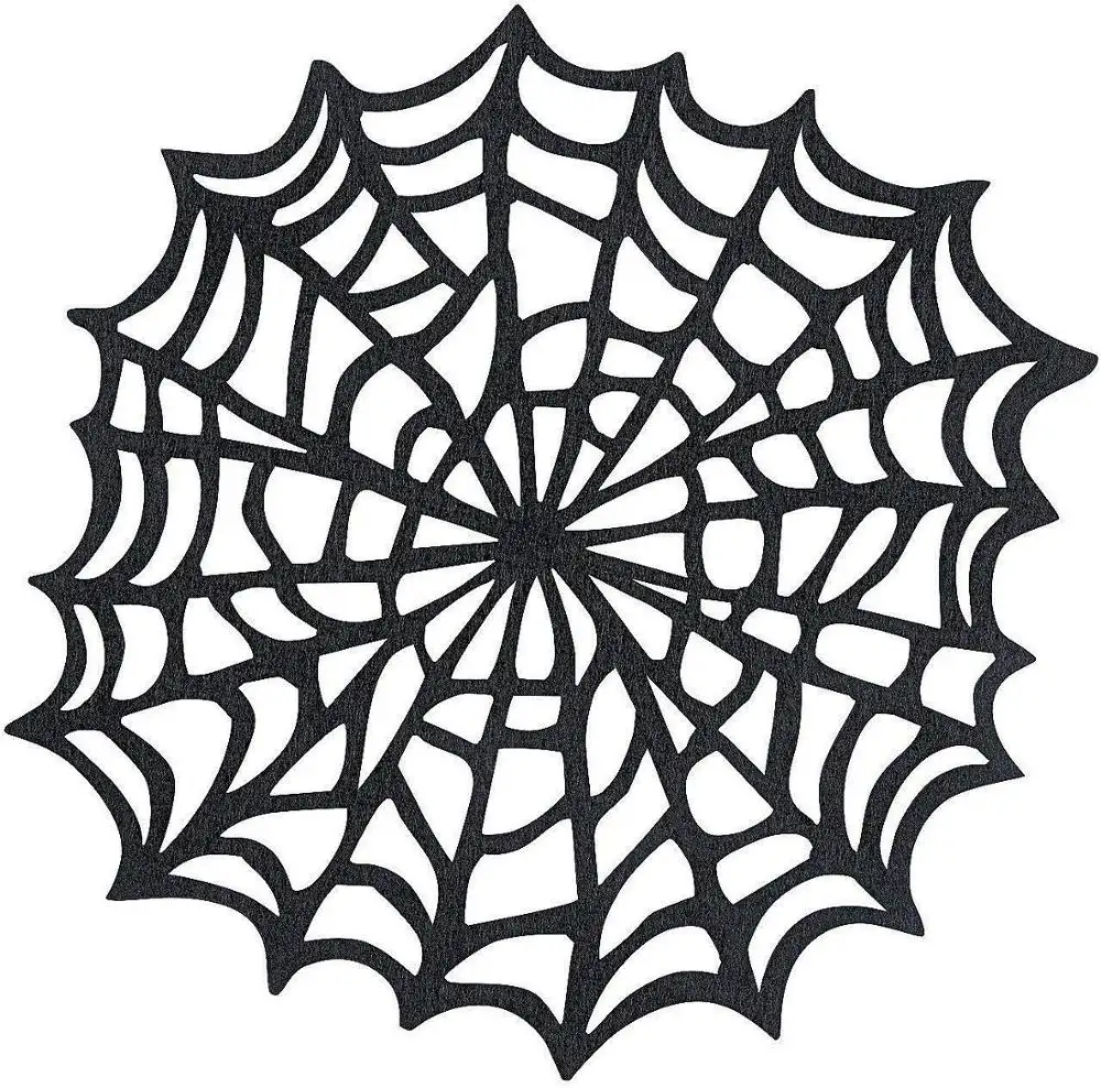 Halloween feltro Nero spider web tovaglietta