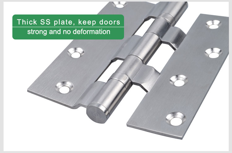 Doorplus Wooden Door Fixed Pin Ball Bearing Brush Aluminium Hinge Door Stainless Closet Door Hinges