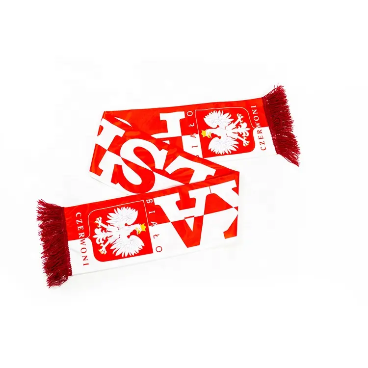 Теплый футбольный клуб пользовательские логотип дешевые полиэстер Трикотажные Спорт вентилятор шарф