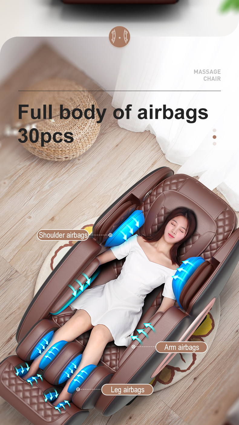 Jare V6 Luxury Automatic Shiatsu Kneading Cheap New Design Electric Zero Gravity Heated Home Body Care 4D Massage Chair