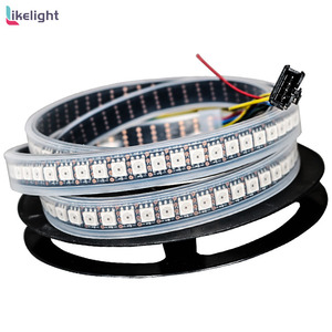 DC5V APA102c цифровая гибкая светодиодная лента 144 светодиодов Smd 5050 Rgb пиксельный диод полноцветный декоративный контроль линии данных 1 м клей - Product Image 3
