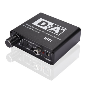 Convertidor de Audio Digital a analógico, decodificador de amplificador de auriculares con Toslink Coaxial para altavoz de DVD de cine en casa - Product Image 1