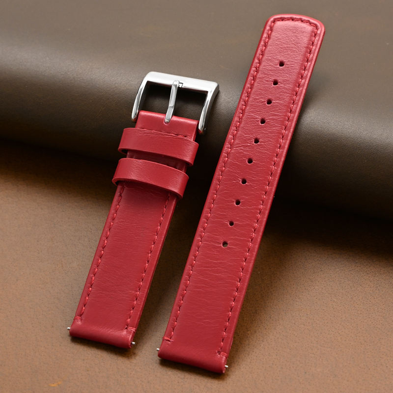Retro Dark Red + Silver buckle