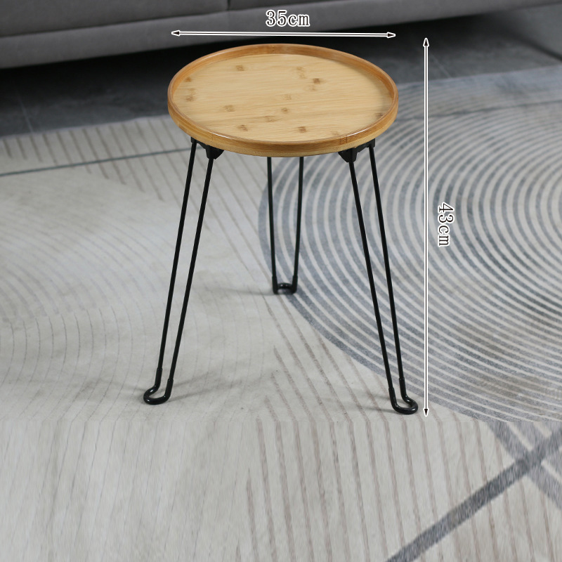 Natural color folding coffee table, 35cm long and 43cm high