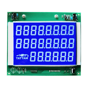 Pin lcd su ordinazione all'ingrosso della fabbrica dell'esposizione lcd a 7 segmenti 22 cifre con il pwb per l'erogatore di combustibile