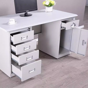 Hot Sell Gaming <strong>Computer</strong> <strong>Desk</strong> 5 Drawers Aand Key Lock Thickened White <strong>Simple</strong> Work Table Steel Office <strong>Computer</strong> <strong>Desk</strong> - Product Image 3