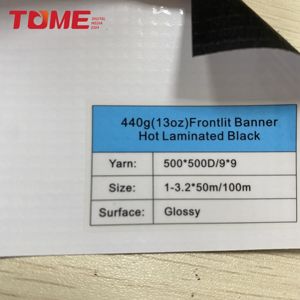 TOME EJET แบนเนอร์ยืดหยุ่นสีขาวด้านหลัง PVC Lona แบนเนอร์ผ้าใบยืดหยุ่นสำหรับการพิมพ์ตัวทำละลายเชิงนิเวศ