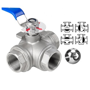 Paslanmaz çelik 3 yollu üç yollu 3way üç yollu küresel vana - Product Image 3