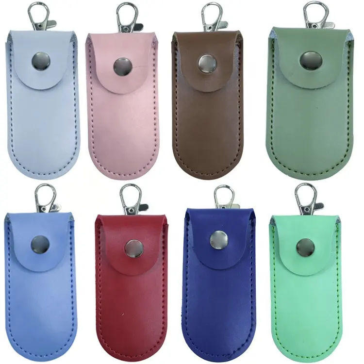 Usb Organizer Case Sleutelhanger Slijtvaste Pu Leer Flash Drive Case Met Kreeft Haak