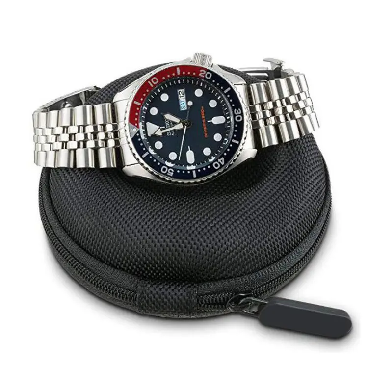 Boîtier de montre de luxe pour montre, boîte avec fermeture éclair et intérieur en feutre souple pour tenir bracelet, boîtier de montre intelligente, bon marché