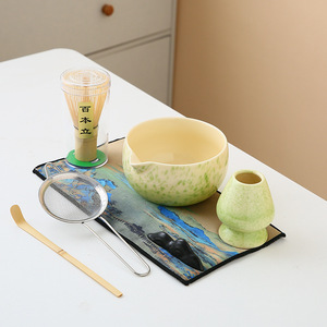 ชุดเตรียมมัทฉะถ้วยญี่ปุ่นสำหรับพิธีการโลโก้พิมพ์ดีไซน์ใหม่ - Product Image 5