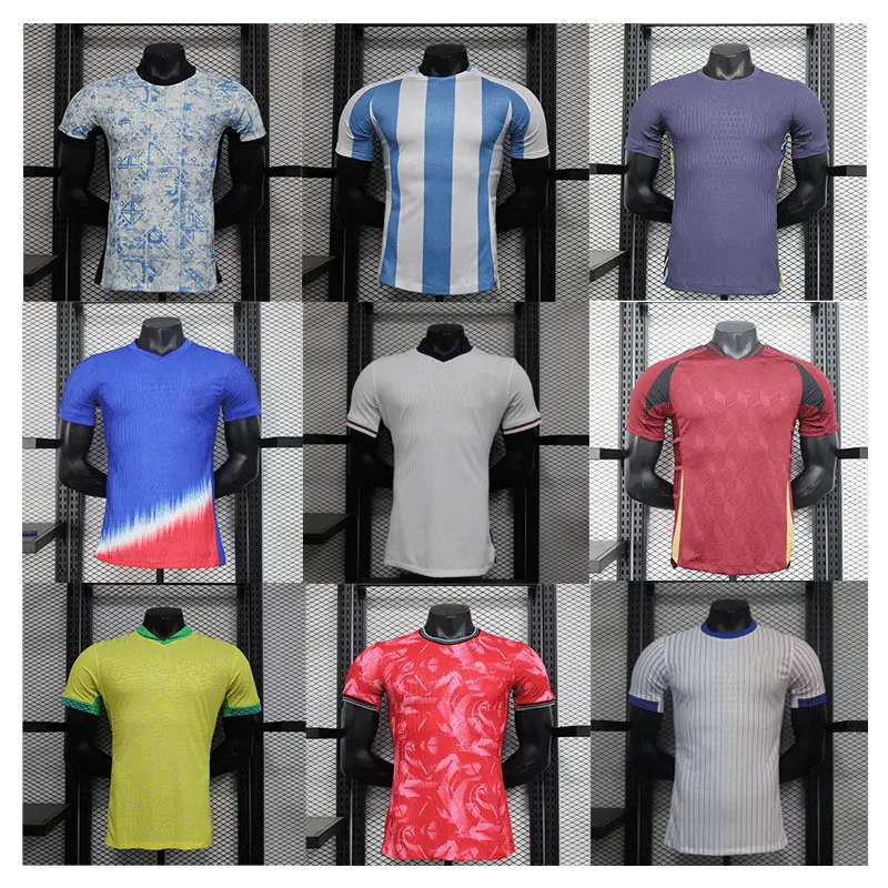 2024 özelleştirilmiş oyuncu versiyonu ulusal futbol forması hızlı kuru uygulama futbol kıyafetleri erkekler için futbol forması Jersey