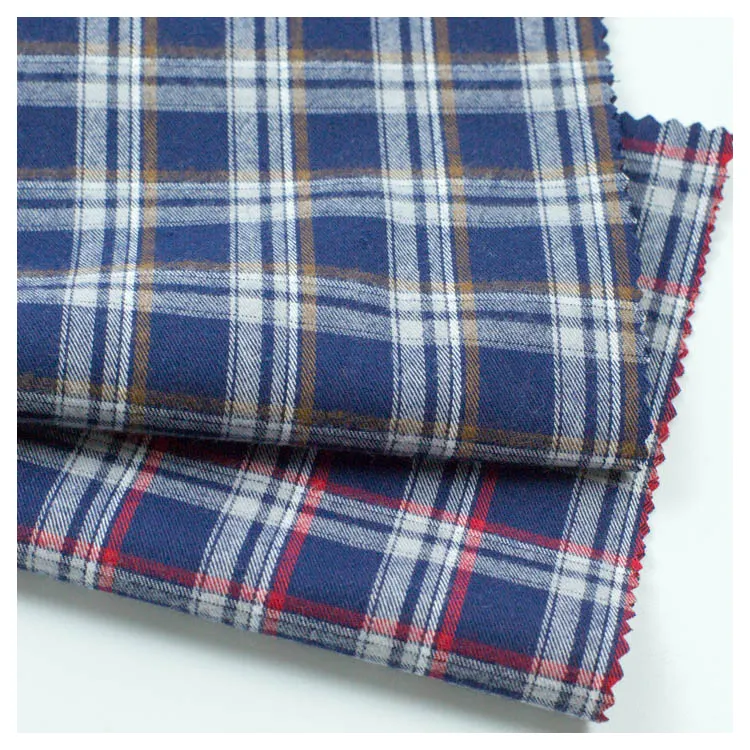 Textil Rohstoff hersteller 100 Baumwolle Flanell Fleece Stoff Für Flanell Plaid Shirt