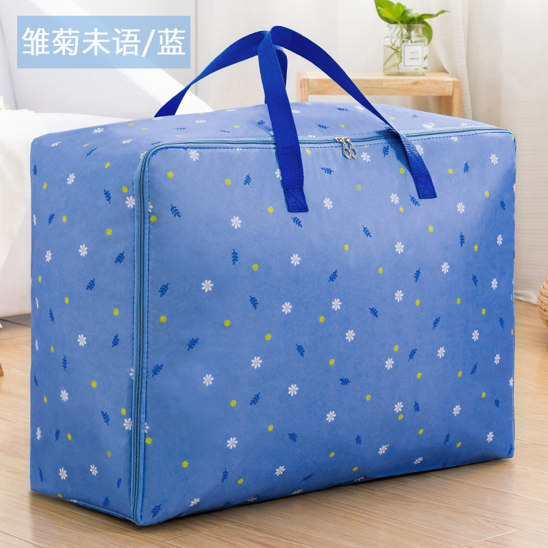 Blue background with floral pattern (thickened version)