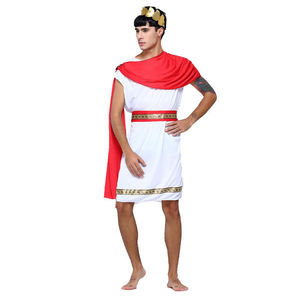 Yüksek kalite cadılar bayramı Cosplay parti malzemeleri antik roma yunan Togas prens Apollo kırmızı kostüm yetişkin erkek giysileri takım elbise