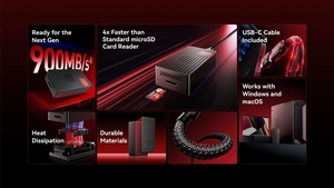 เครื่องอ่านการ์ดรีดเดอร์รีดเดอร์ Type C แบบ USB3.2 RW540ได้ถึง900เมกะไบต์/วินาที - Product Image 3