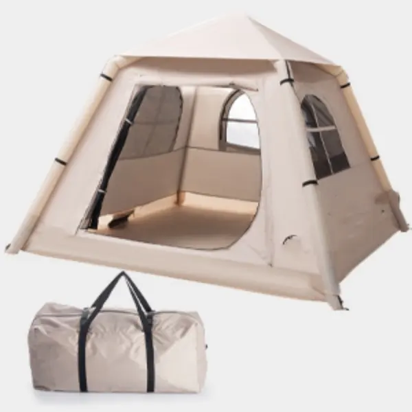 Fabriek Op Maat Draagbare Tent Eenvoudig Te Gebruiken Oxford Opblaasbare Kampeertent Outdoor Camping Waterdichte Familie Tent