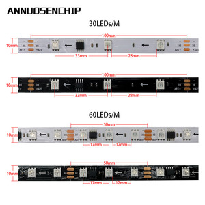 2811 LED piksel şerit 5M DC 12V 30 60 LEDs/M IP30 IP65 IP67 su geçirmez adresli dijital 5050 sihirli renk RGB ışık çubuğu WS2811 - Product Image 2