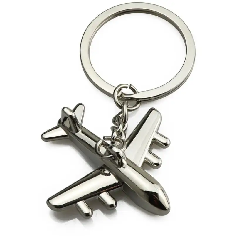 Porte-clés d'avion en alliage de Zinc, porte-clé unisexe, modèle de pilote d'aviation suspendu, sac cadeau de noël, décoration, promotion