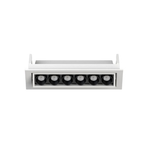 Modern tasarım 6 kafa ayarlanabilir multispot spot ışık dikdörtgen COB gömme LED doğrusal ışık 10W downlight lazer bıçak - Product Image 1