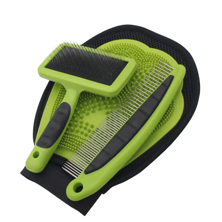 New Design Product Suit Straight Massage Brush Comb Clean Pet Dog Cat Grooming Bath