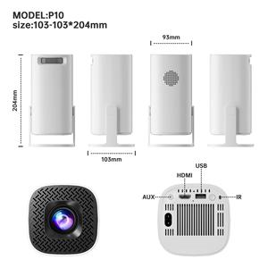P30 Proゲームコンソールプロジェクターホワイト物理720Pビーマー2ゲームパッド14シミュレーター36000 NES PS GB PSP SFC用ゲームサポート