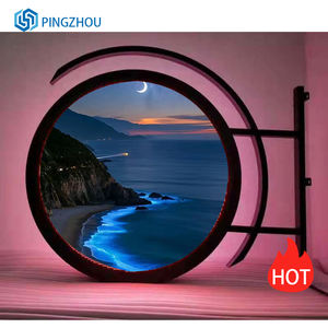 Reklam ekranları için Mini dairesel <span class=keywords><strong>LED</strong></span> işaretleri ile açık WIFI kontrollü çift taraflı 600mm X 600mm <span class=keywords><strong>LED</strong></span> ekran - Product Image 6