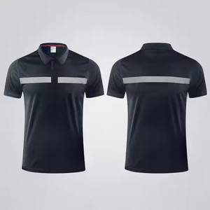 定制快干纯色反光条马球衫工作服透气男士宽松短袖马球衫 - Product Image 4