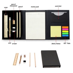 环保文具，豪华记事本套装，196件带笔尺标签的便签本 - Product Image 3
