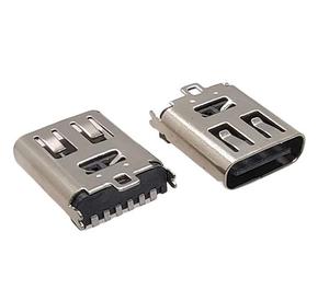 类型-CF母6p垂直贴片SMT连接器10毫米L USB类型-C USBC插座直立式-CF母6p垂直贴片L = 10mm - Product Image 5