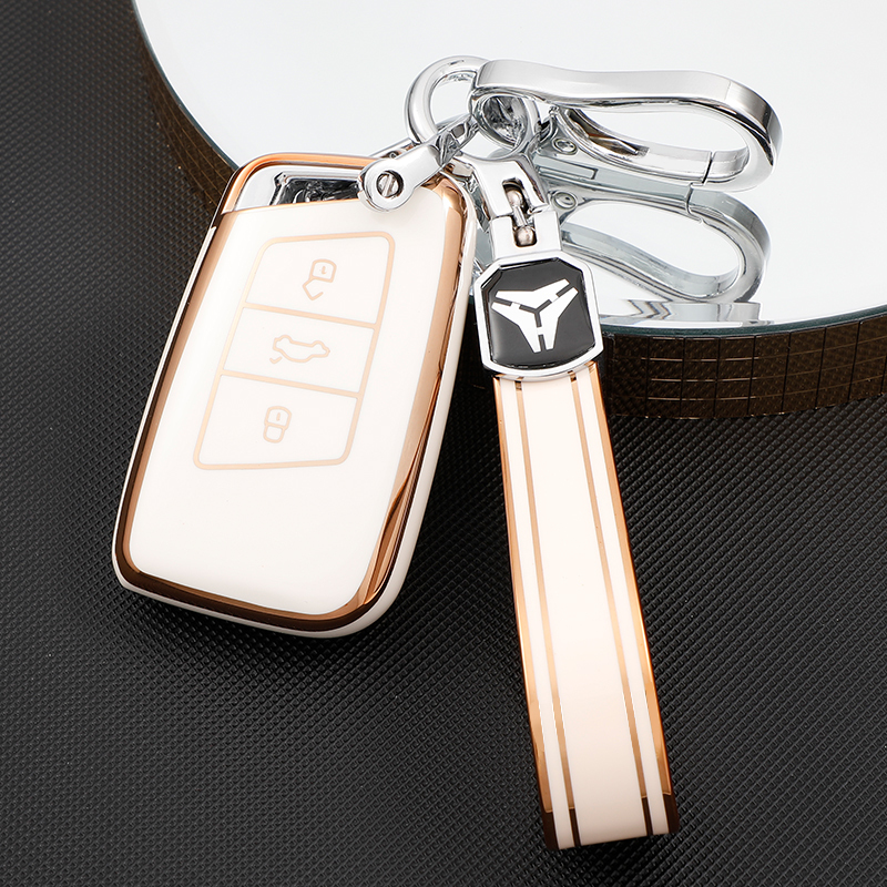 3 Button White + Keychain